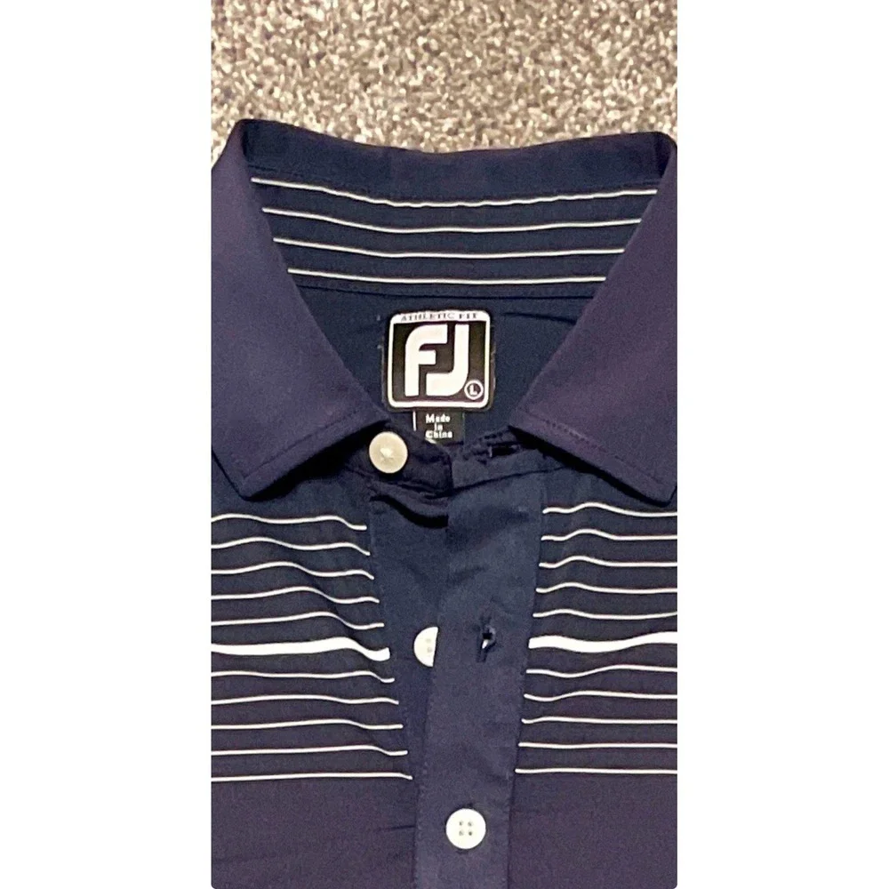 Foot Joy Golf Polo Men's L Ryder Cup The Cup '18 Logo Navy Athletic Performance